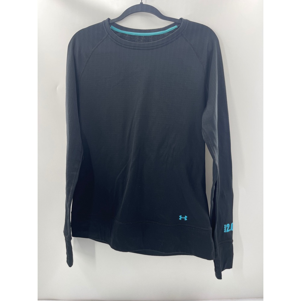 Under Armour ColdGear Base 2.0 Black Long Sleeve Fitted Top XL Mens 1280964